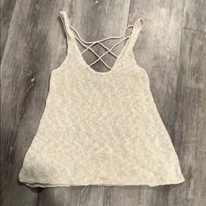 Tan Knot American Eagle Tank Top